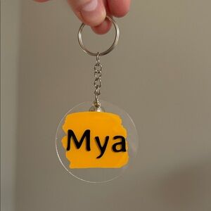 Round Acrylic Keychain with Tassel